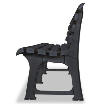 Tuinbank 145,5 cm kunststof antraciet 3