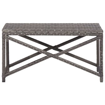 Tuinbank 80 cm poly rattan grijs 2