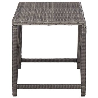 Tuinbank 80 cm poly rattan grijs 3