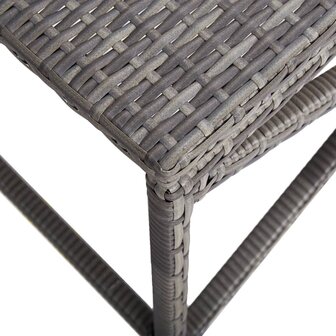 Tuinbank 80 cm poly rattan grijs 4