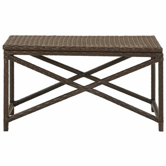Tuinbank 80 cm poly rattan bruin 2