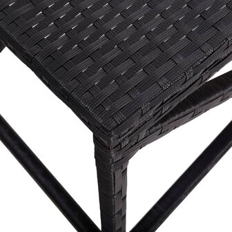 Tuinbank 120 cm poly rattan zwart 4