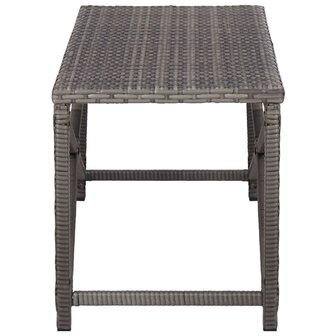 Tuinbank 120 cm poly rattan grijs 3