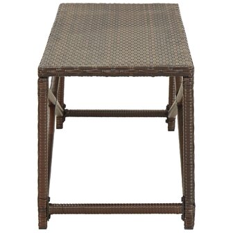 Tuinbank 120 cm poly rattan bruin 3