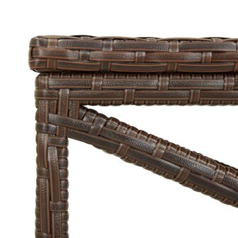 Tuinbank 120 cm poly rattan bruin 5