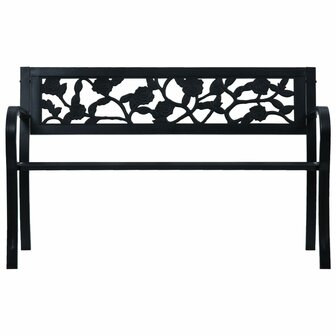 Tuinbank 125 cm staal zwart 2
