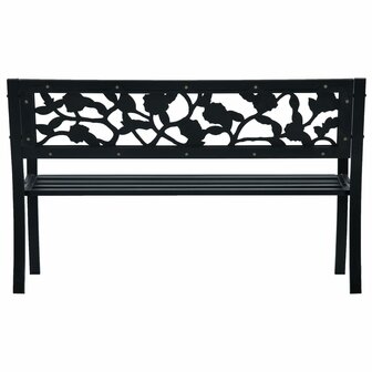 Tuinbank 125 cm staal zwart 4