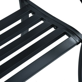 Tuinbank 125 cm staal zwart 6