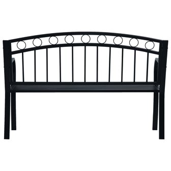 Tuinbank 125 cm staal zwart 4