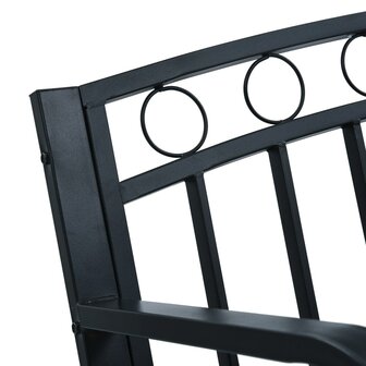 Tuinbank 125 cm staal zwart 5