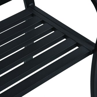 Tuinbank 125 cm staal zwart 6