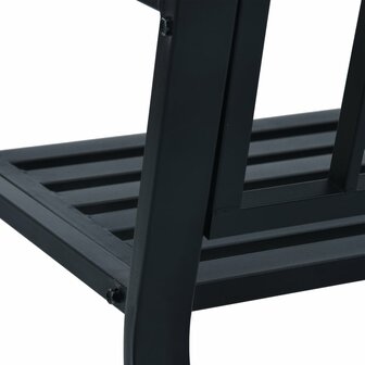 Tuinbank 125 cm staal zwart 7