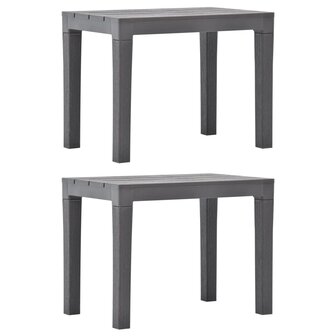 Tuinbanken 2 st kunststof mokka 1