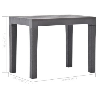 Tuinbanken 2 st kunststof mokka 6