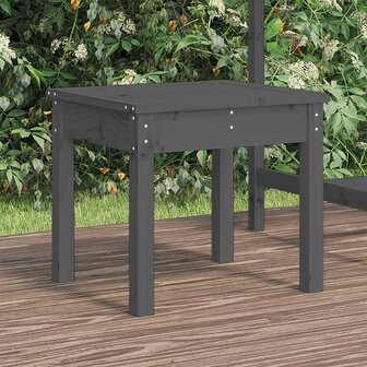 Tuinbank 50x44x45 cm massief grenenhout grijs 1