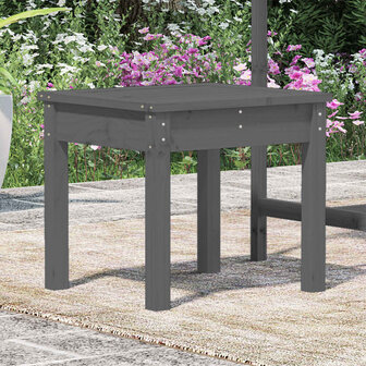 Tuinbank 50x44x45 cm massief grenenhout grijs 3