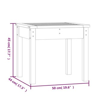 Tuinbank 50x44x45 cm massief grenenhout grijs 8