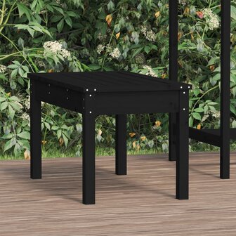 Tuinbank 80x44x45 cm massief grenenhout zwart 1