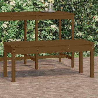 Tuinbank 109x44x45 cm massief grenenhout honingbruin 1