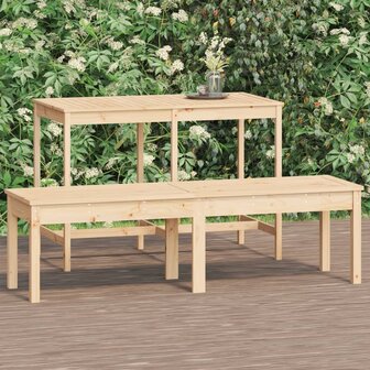 Tuinbank 2-zits 159,5x44x45 cm massief grenenhout 1