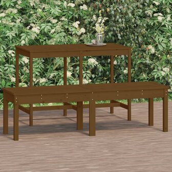 Tuinbank 2-zits 159,5x44x45 cm massief grenenhout honingbruin 1