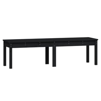 Tuinbank 2-zits 159,5x44x45 cm massief grenenhout zwart 2