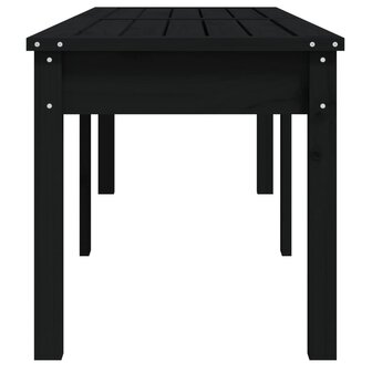 Tuinbank 2-zits 159,5x44x45 cm massief grenenhout zwart 5