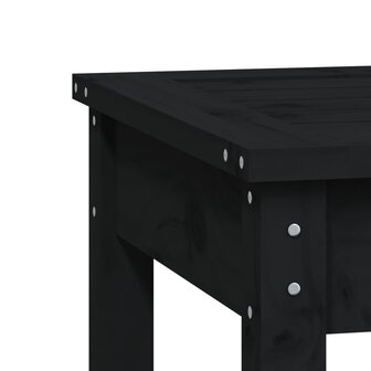 Tuinbank 2-zits 159,5x44x45 cm massief grenenhout zwart 6