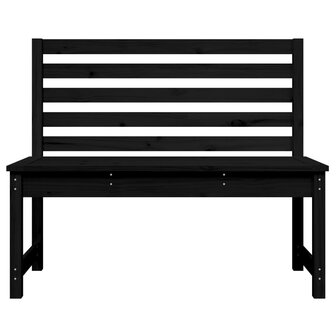 Tuinbank 109 cm massief grenenhout zwart 4