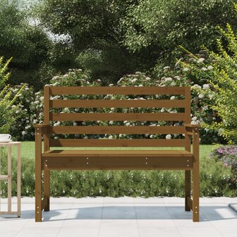 Tuinbank 109x48x91,5 cm massief grenenhout honingbruin 3