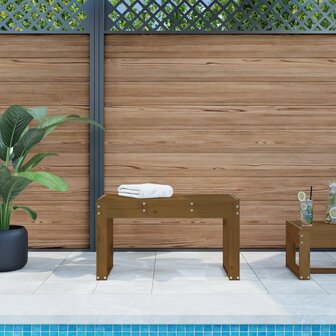 Tuinbank 80x38x45 cm massief grenenhout honingbruin 1