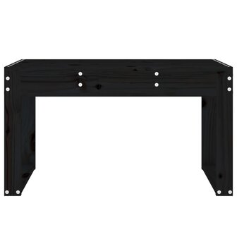 Tuinbank 80x38x45 cm massief grenenhout zwart 3