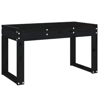 Tuinbank 80x38x45 cm massief grenenhout zwart 5
