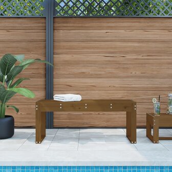 Tuinbank 110x38x45 cm massief grenenhout honingbruin 1
