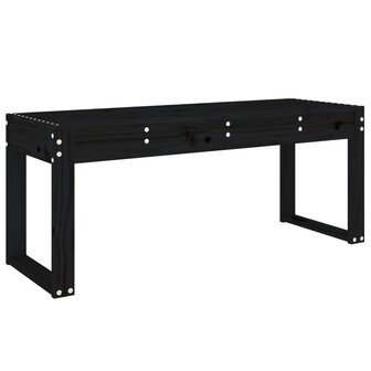 Tuinbank 110x38x45 cm massief grenenhout zwart 2