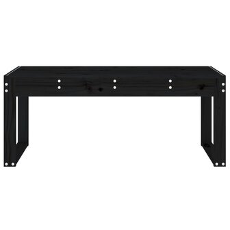 Tuinbank 110x38x45 cm massief grenenhout zwart 3
