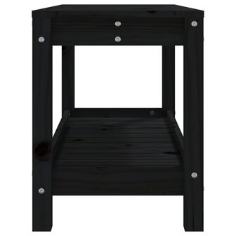 Tuinbank 82,5x35x45 cm massief grenenhout zwart 6