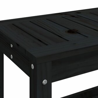 Tuinbank 82,5x35x45 cm massief grenenhout zwart 7