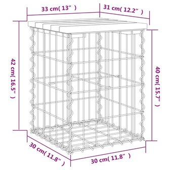 Tuinbank schanskorfontwerp 33x31x42 cm massief douglashout 8
