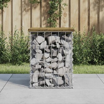 Tuinbank schanskorfontwerp 33x31x42 cm ge&iuml;mpregneerd grenenhout 1