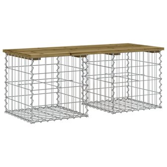 Tuinbank schanskorfontwerp 103x44x42 cm ge&iuml;mpregneerd hout 2