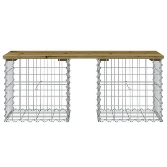 Tuinbank schanskorfontwerp 103x44x42 cm ge&iuml;mpregneerd hout 3