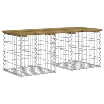 Tuinbank schanskorfontwerp 103x44x42 cm ge&iuml;mpregneerd hout 5