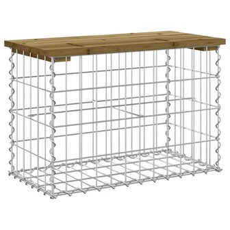 Tuinbank schanskorfontwerp 63x31,5x42 cm ge&iuml;mpregneerd hout 2