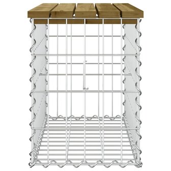 Tuinbank schanskorfontwerp 63x31,5x42 cm ge&iuml;mpregneerd hout 4