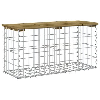 Tuinbank schanskorfontwerp 83x31,5x42 cm ge&iuml;mpregneerd hout 2