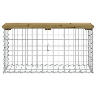 Tuinbank schanskorfontwerp 83x31,5x42 cm ge&iuml;mpregneerd hout 3