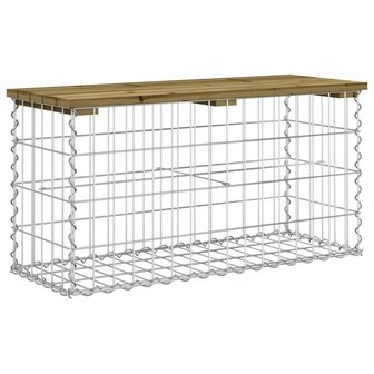 Tuinbank schanskorfontwerp 83x31,5x42 cm ge&iuml;mpregneerd hout 5