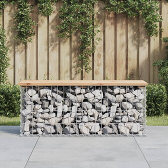 Tuinbank schanskorfontwerp 103x31,5x42 cm massief grenenhout 1