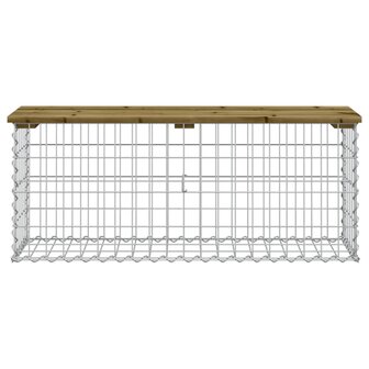 Tuinbank schanskorfontwerp 103x31,5x42 cm ge&iuml;mpregneerd hout 3